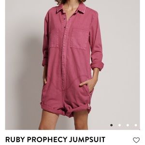 Free People One Teaspoon Linen SOHO jumpsuit